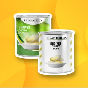 Packaging marque de légumes en conserves